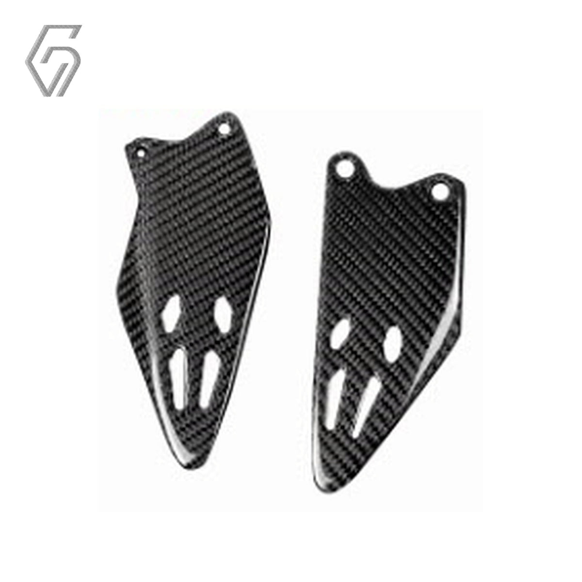 Carbon Fiber Heel Plates for Kawasaki Ninja ZX-6R 2019-2025