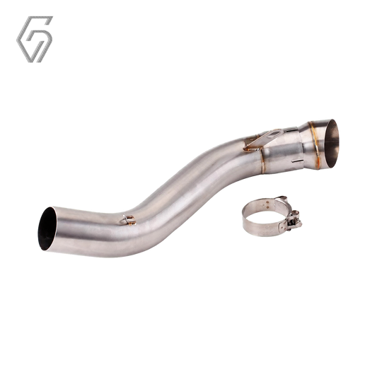 Stainless Steel Exhaust Mid Pipe Compatible with Honda CB650F / CBR650F / CB650R / CBR650R