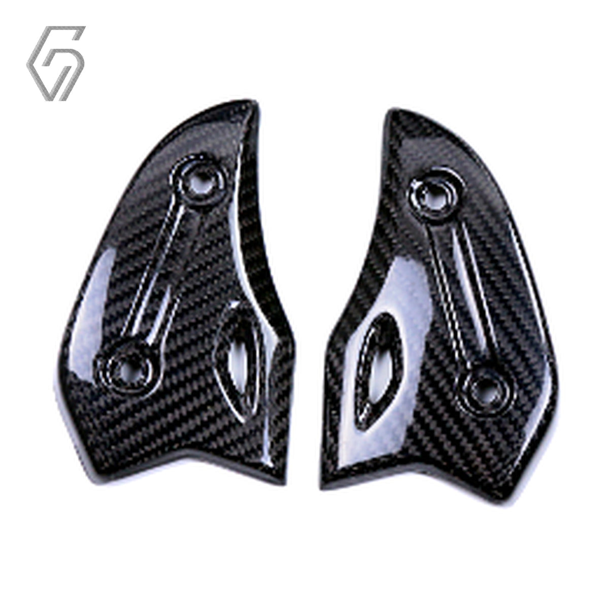 Carbon Fiber Heel guards plates for Suzuki Hayabusa